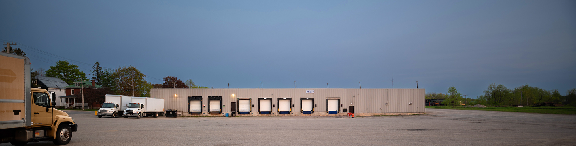 Smiths Falls warehouse at blue hour by Frank Fenn