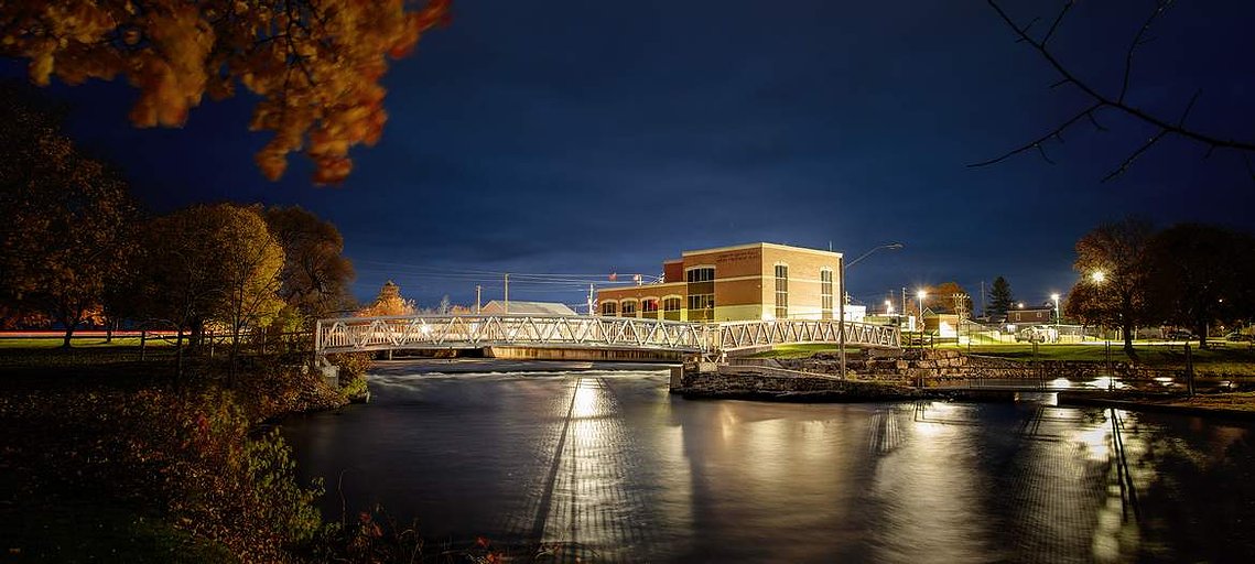Aluminum bridge over Rideau River in Smiths Falls by Frank Fenn IDEA3