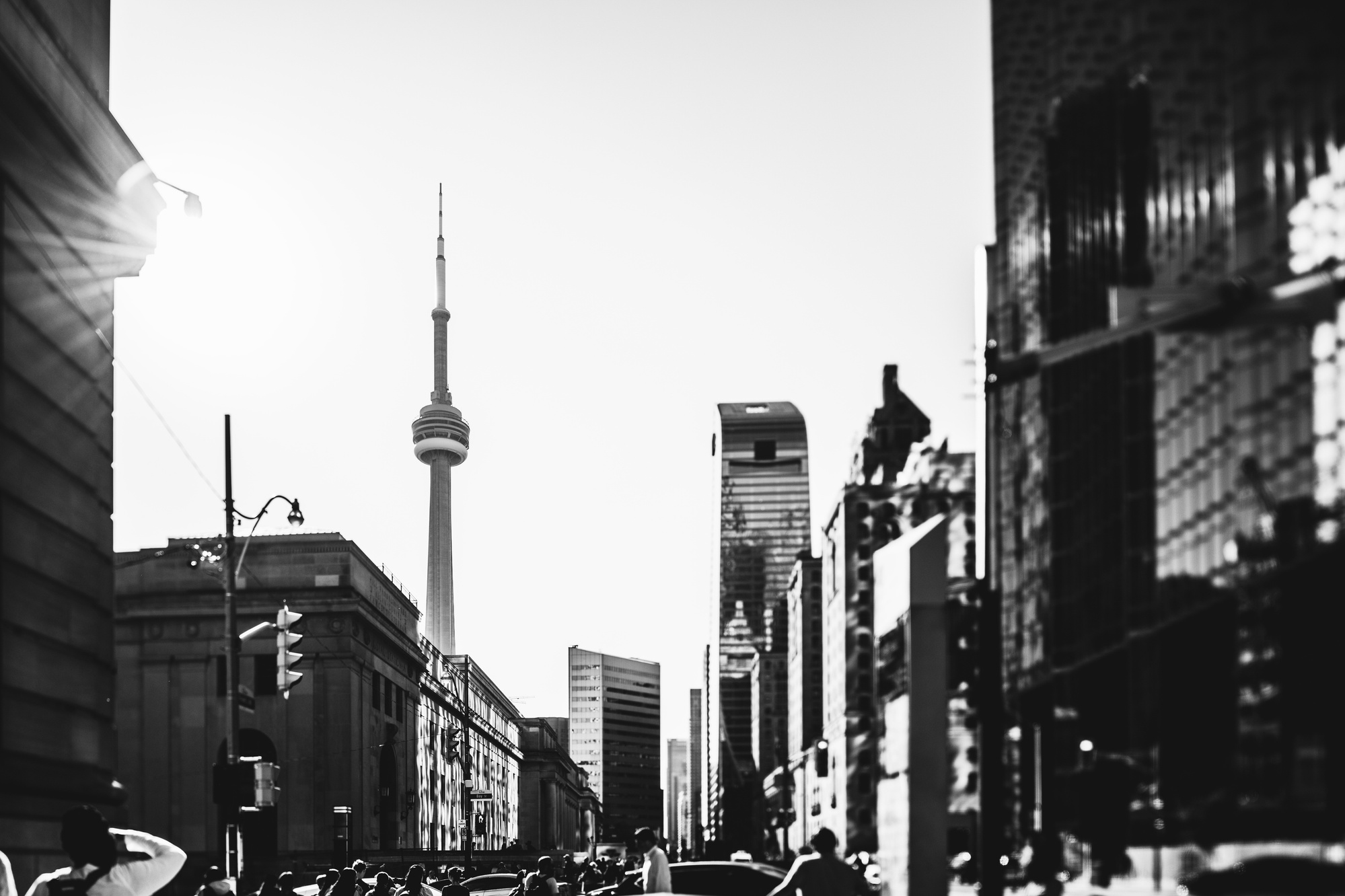 Creative Architectural photography in Toronto featuring Front Street and CN Tower by Frank Fenn IDEA3