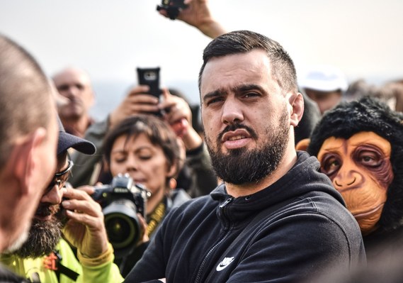 Le Gilet Jaune Eric Drouet à Paris.