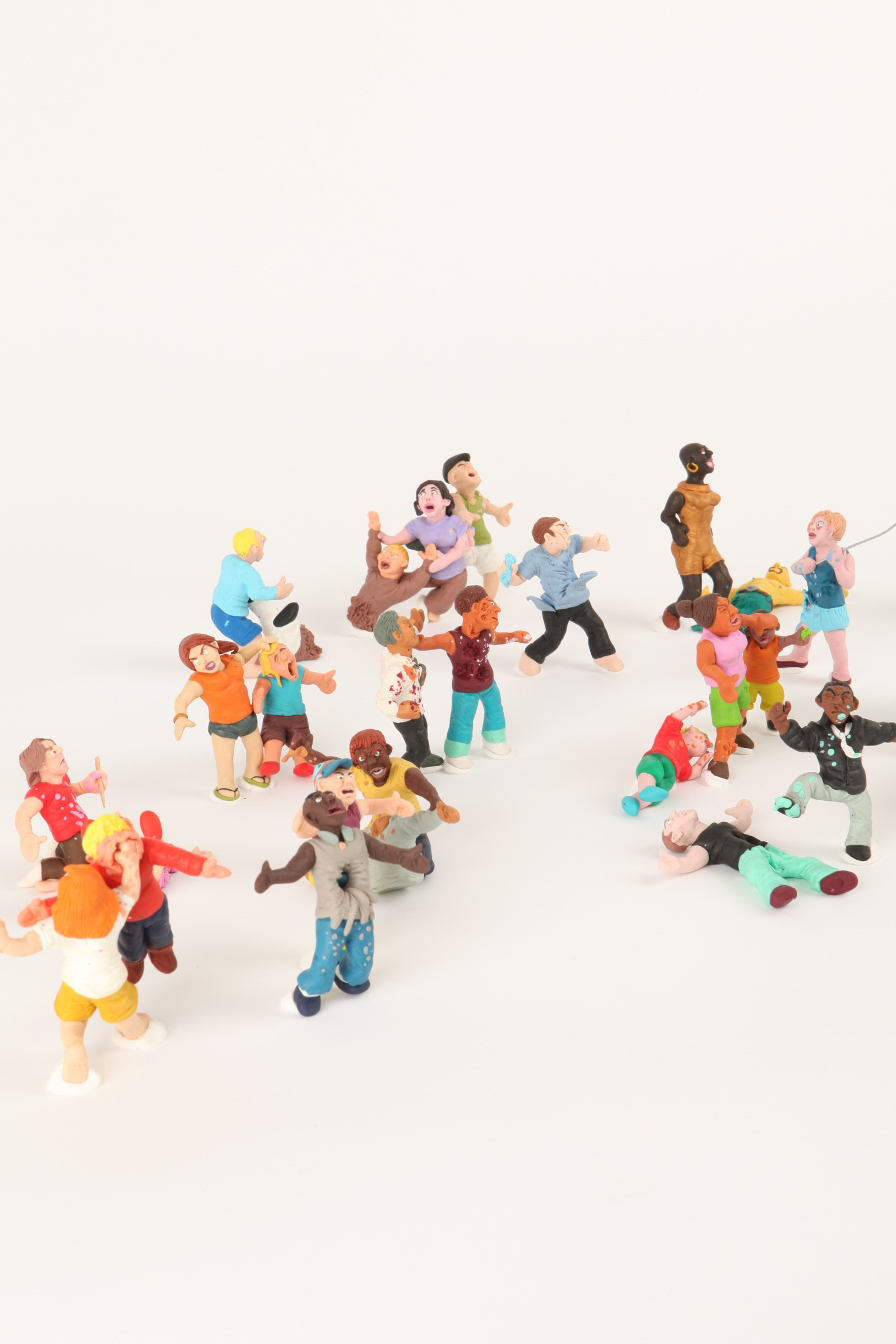 bagarre pâte à modeler plasticine scène personnage clara marciano 