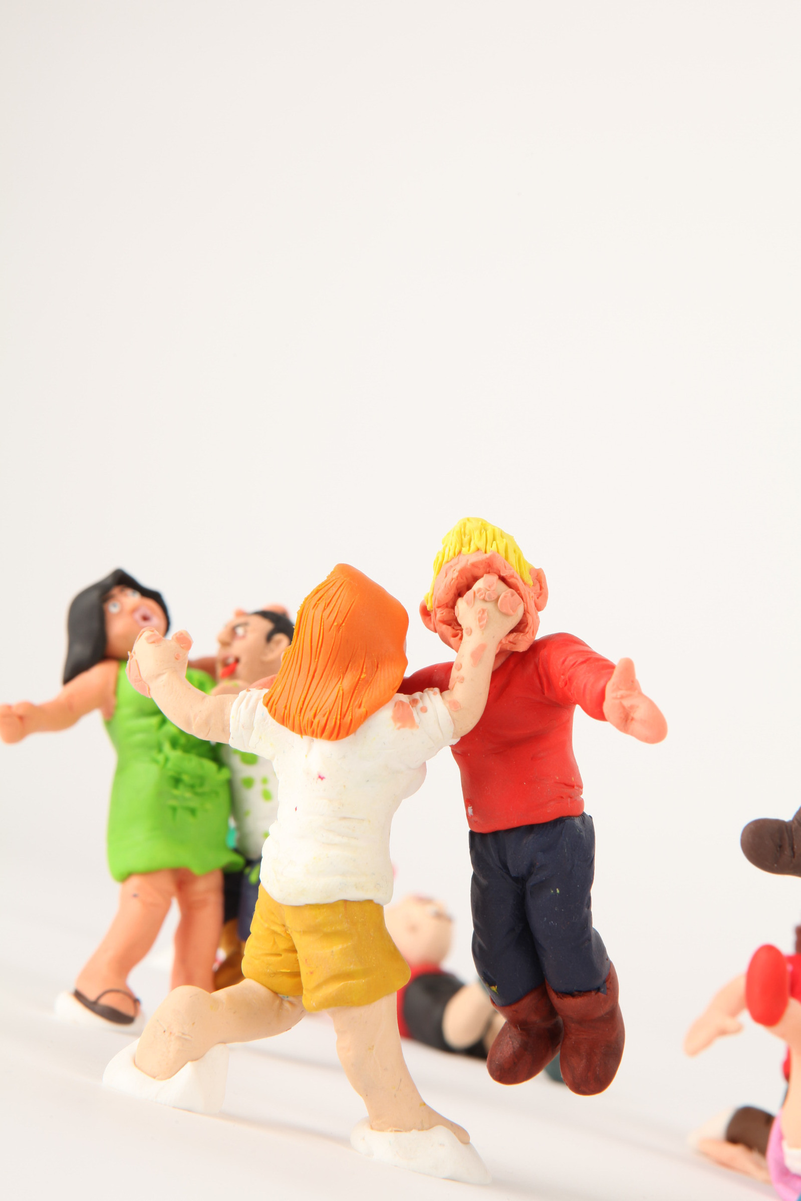 bagarre pâte à modeler plasticine scène personnage clara marciano 