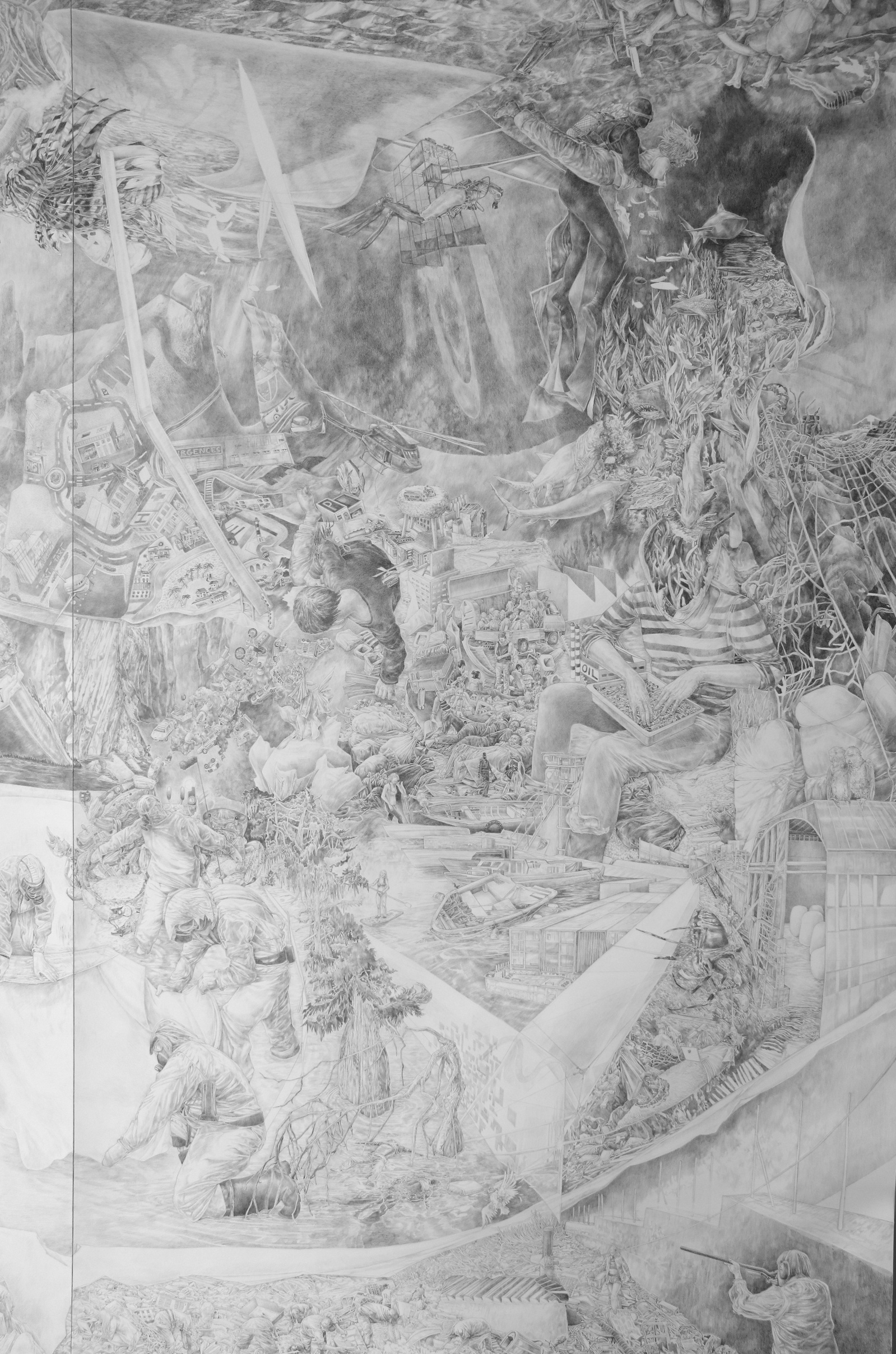 Le triptyque des anciens continents crayon graphite stylo encre clara marciano dessin