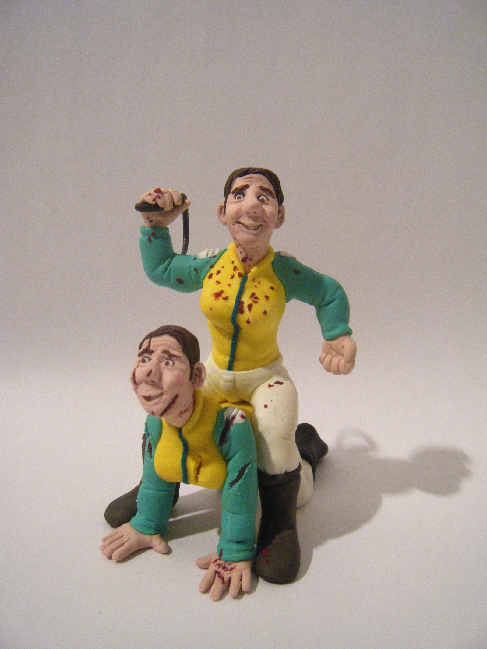 jockey pâte à modeler plasticine scène personnage clara marciano 