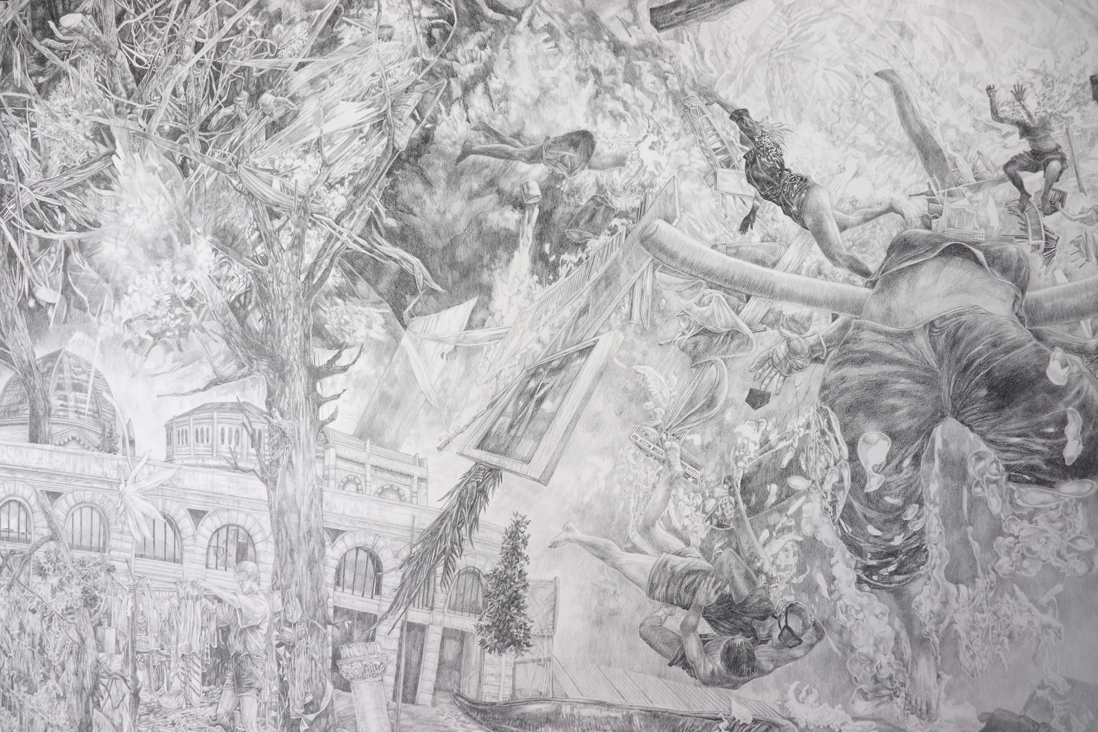 Le triptyque des anciens continents crayon graphite stylo encre clara marciano dessin