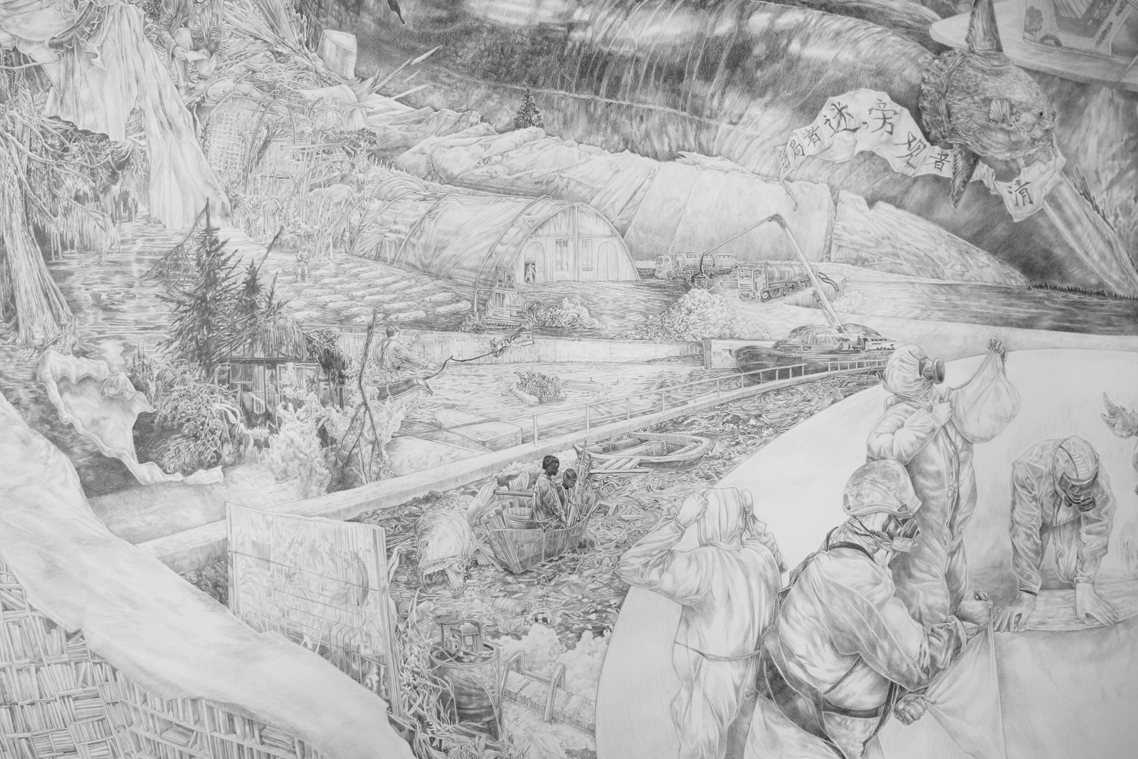 Le triptyque des anciens continents crayon graphite stylo encre clara marciano dessin