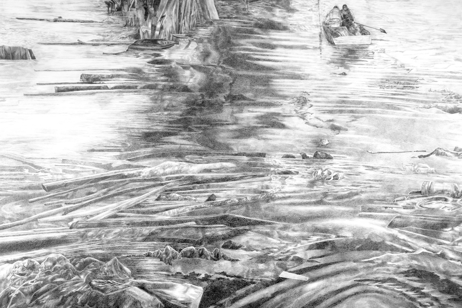 Datcha crayon graphite stylo encre dyptique clara marciano 