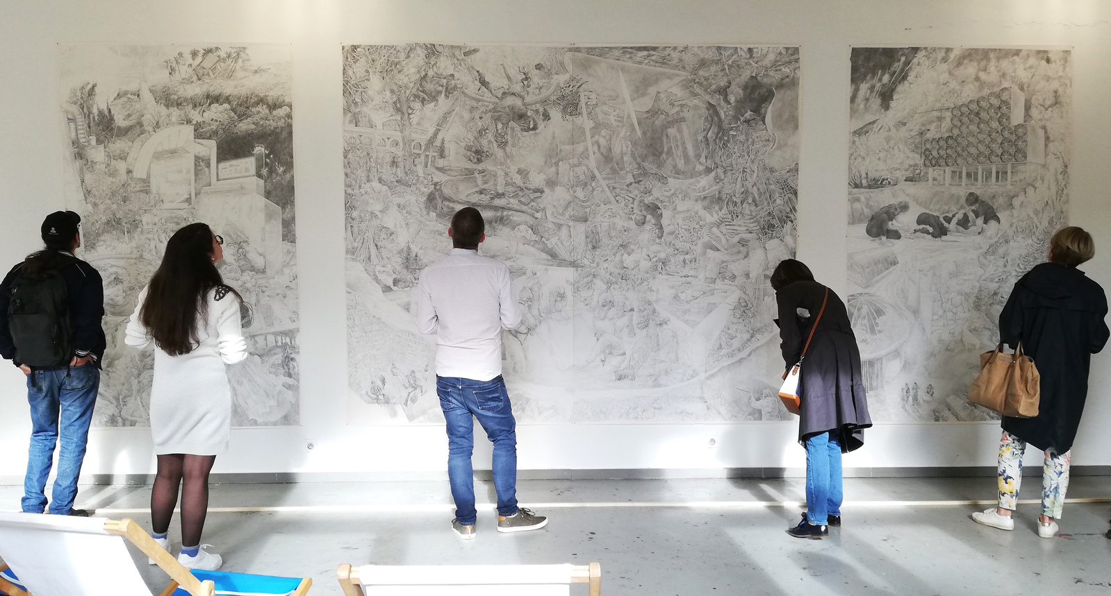 Le triptyque des anciens continents crayon graphite stylo encre clara marciano dessin