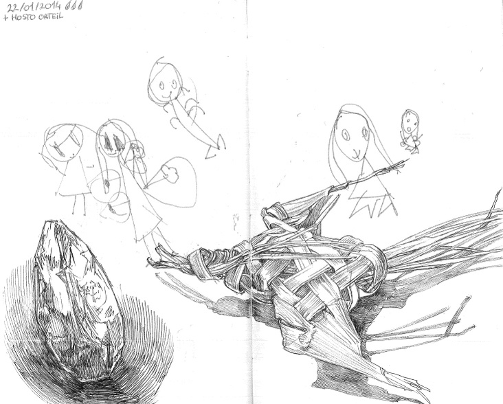 carnet ancien crayon graphite stylo encre clara marciano dessin croquis observation