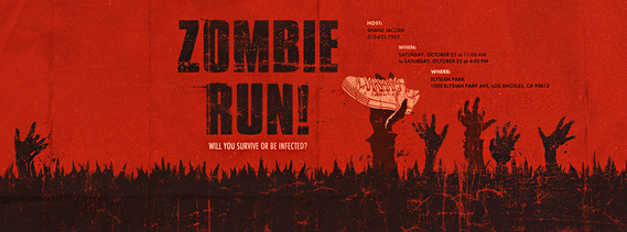Evite zombie design by Justine Szeto