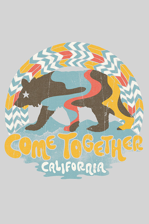Come Together California apparel graphic design by Justine Szeto