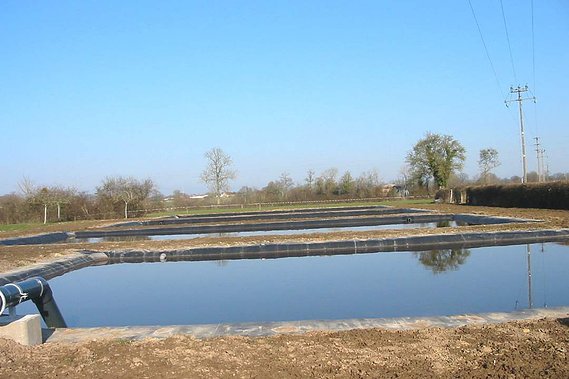fosse géomembrane, fosse à lisier, stockage d'effluent, lagunage, BTS, Tarn, Aveyron, Cantal, Auvergne, Occitanie