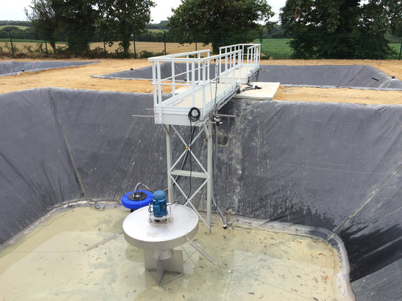 traitement d'effluent agricole, traitement de jus, traitement de lixiviats, aération, assainissement industriel, étanchéité géomembrane