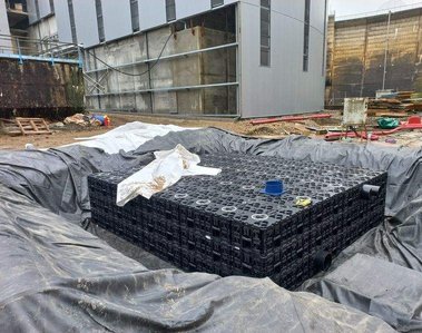 Installation d'un réservoir enterré 