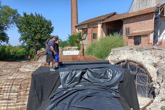le rouleau de géomembra EPDM recouvre la construction