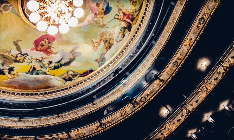 Plafond de l'opéra de Nantes. Marie Maireville.
