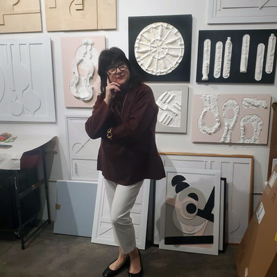 Julie Green in her studio
Photo credit: Dara Waxman