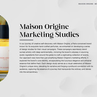 Perfume brand, Maison Origine digital content and communication branding case study.