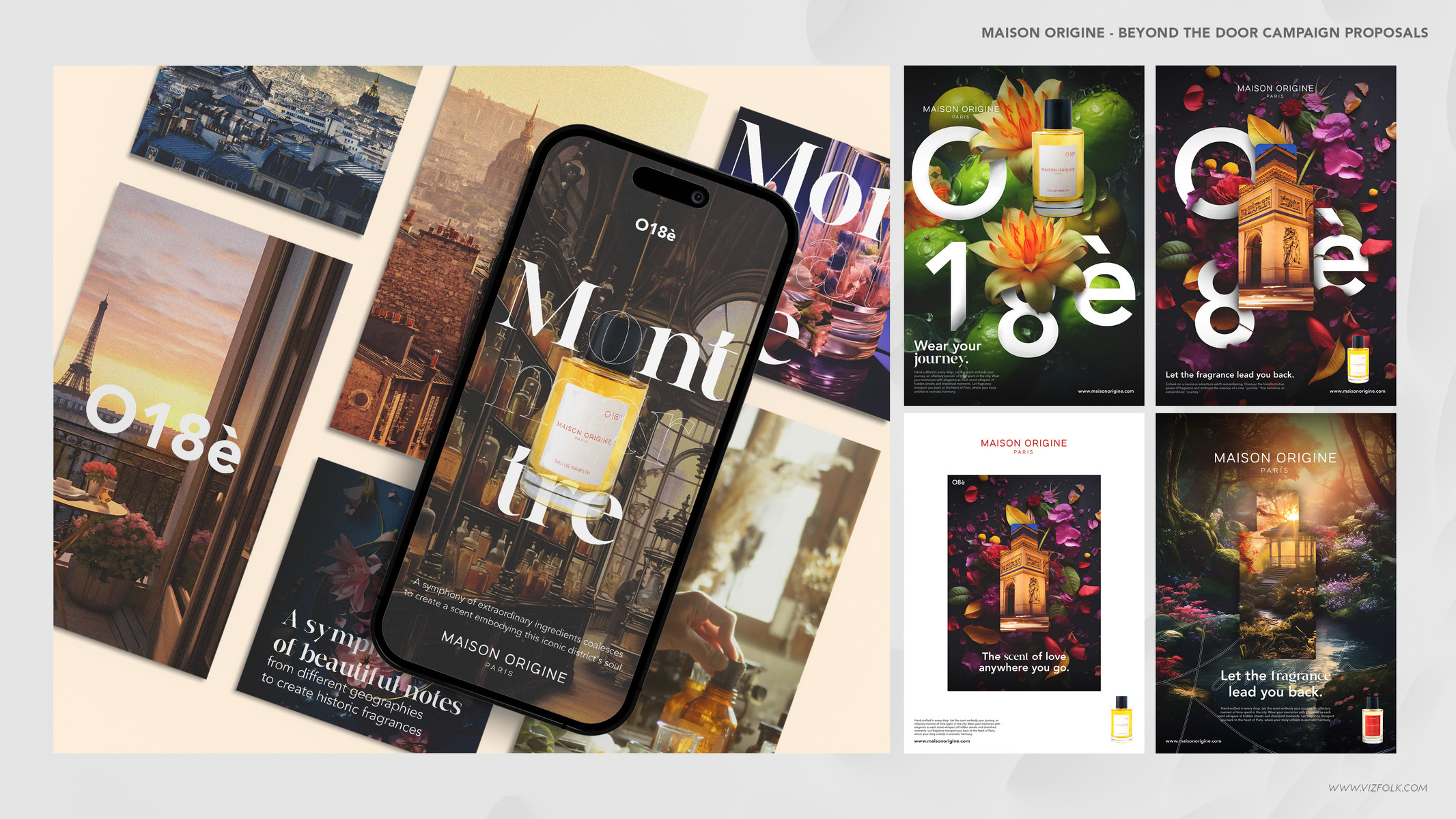 Perfume brand, Maison Origine digital content and communication branding case study.