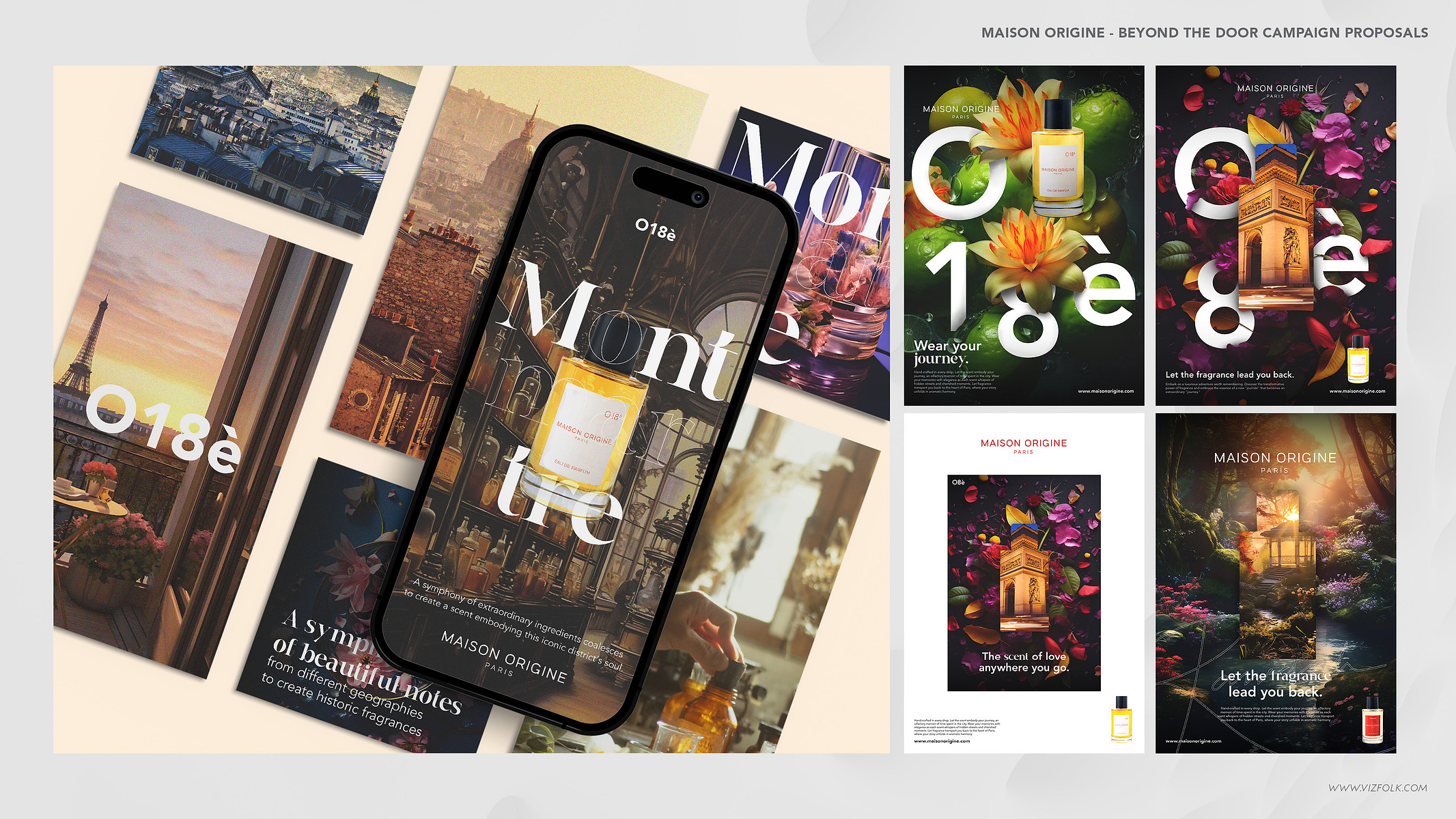 Perfume brand, Maison Origine digital content and communication branding case study.