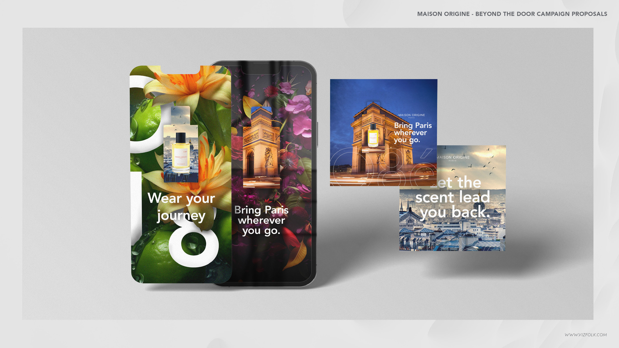 Perfume brand, Maison Origine digital content and communication branding case study.