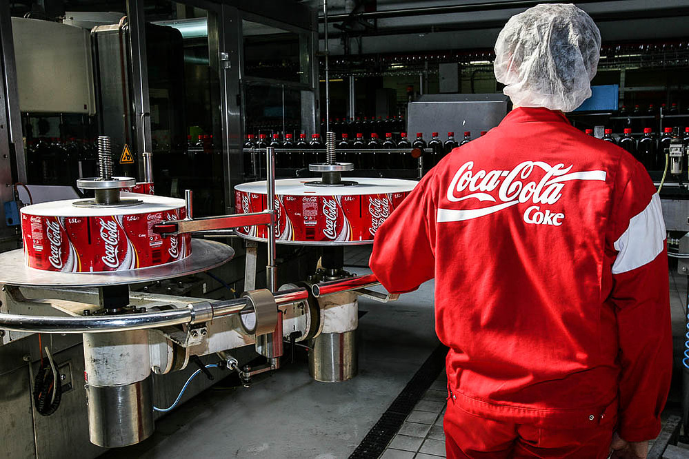 Ligne de mise en bouteille Coca Cola . Industrie Agroalimentaire