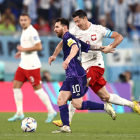 Robert Lewandowski of Poland and Lionel Messi of Argentina, Poland v Argentina, FIFA World Cup 2022, Group C, Football, Stadium 974, Doha, Qatar - 30 Nov 2022, Michael Zemanek/Shutterstock