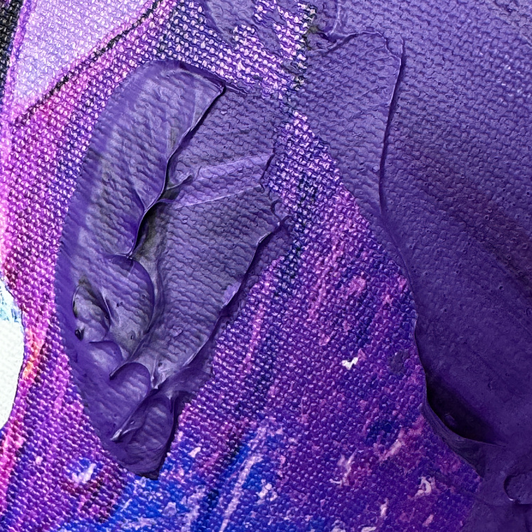 Justin Menendez - Hypnotica #2 Detail - Macro shot of folded ribbon paint texture