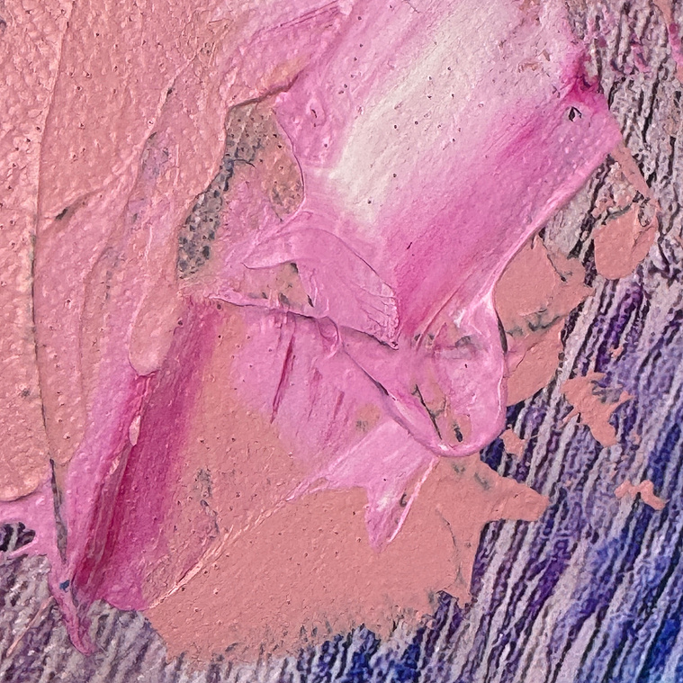 Justin Menendez - Schism Detail - Heavy impasto central form close up