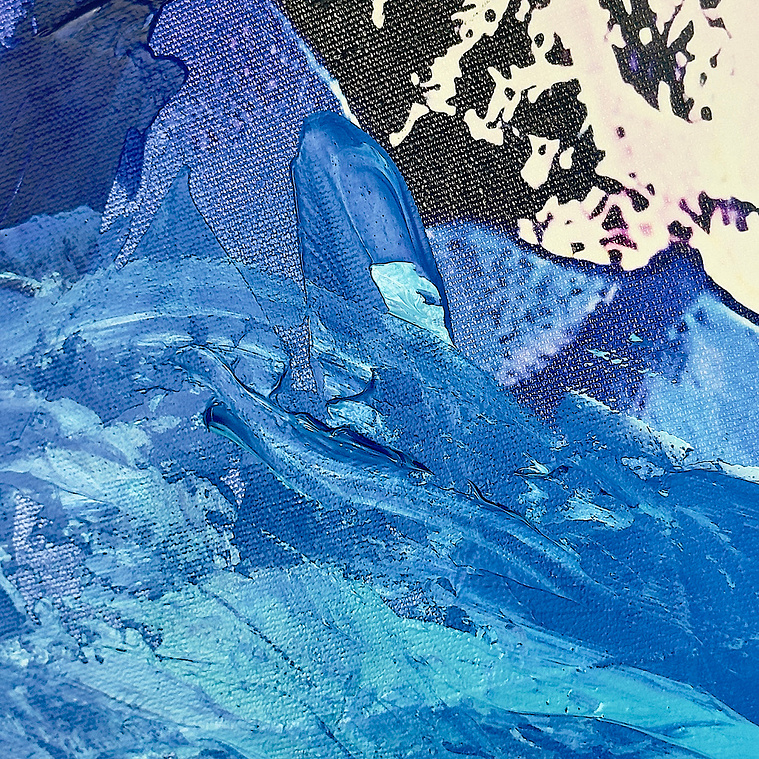 Justin Menendez - Voices in the Dark Detail - Thick impasto texture close up