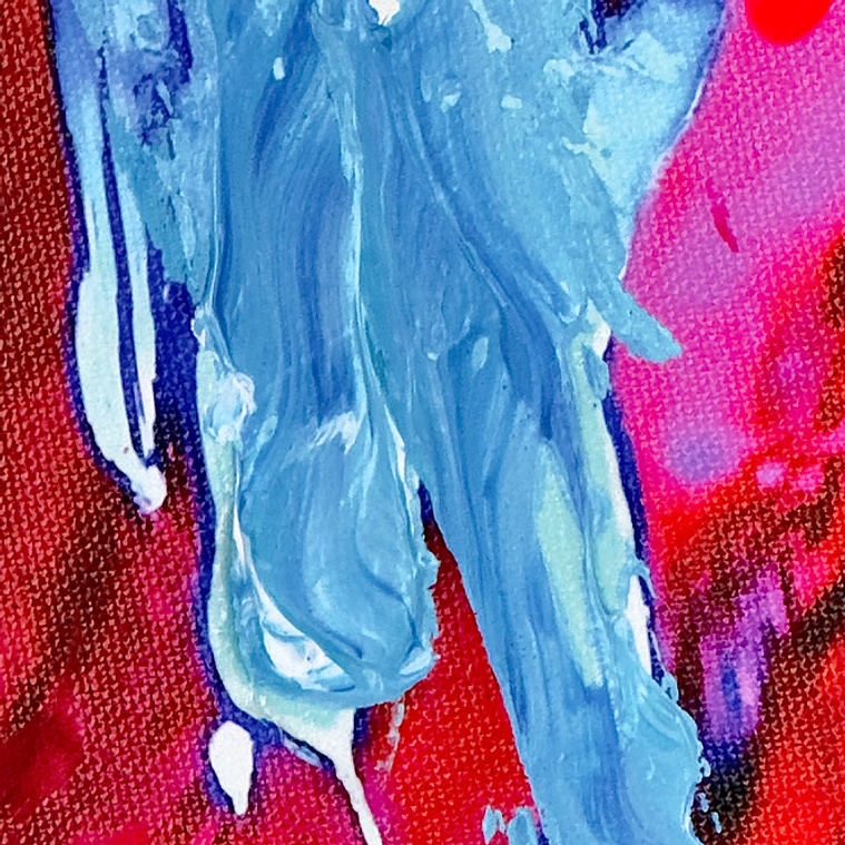 Justin Menendez - Let It Rain Detail - Macro shot of vertical paint drips