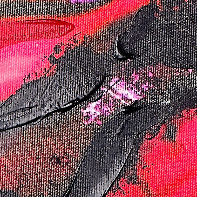 Justin Menendez - Divergence Detail - Close up of fluid acrylic texture