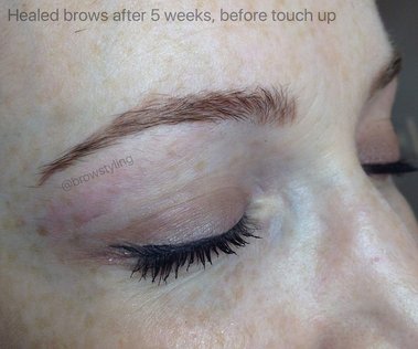 Healed brows!  BrowStyling microblading studio in Toronto