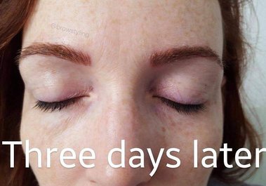 Healed microbladed brows!  BrowStyling microblading studio in Toronto