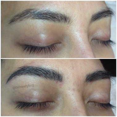 Healed brows before touch up!  BrowStyling microblading studio in Toronto