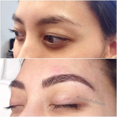 Asian brows, microblading done by BrowStyling