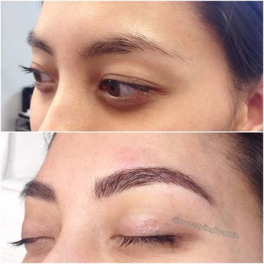 Asian brows, microblading done by BrowStyling