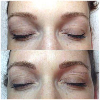 Healed brows!  BrowStyling microblading studio in Toronto