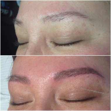 Lucky Makeup gets her brows microbladed by BrowStyling microblading studio
