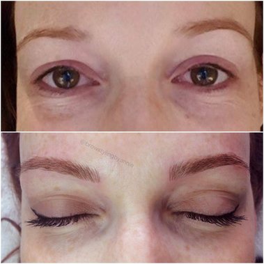 Natural brows for a redhead! By BrowStyling microblading studio in Toronto