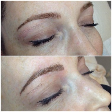 Healed brows!  BrowStyling microblading studio in Toronto