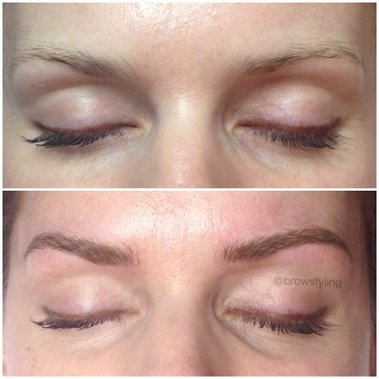 Natural microbladed brows by  BrowStyling microblading studio in Toronto