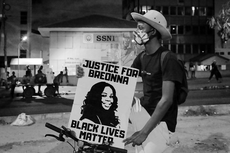 Black Lives Matter vigil, Accra, in solidarity with George Floyd and the Black Lives Movement in the US