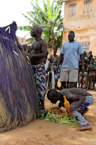 Zangbeto in Ouidah, Benin - 2019 January