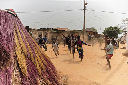 Zangbeto in Ouidah, Benin - 2019 January