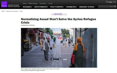RAND / Syrian Refugee Crisis - June 2023 
