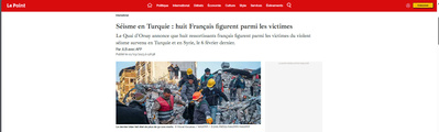 Le Point / Hatay Earthquake - February 2023