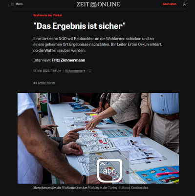 Die Zeit / Turkish Presidential Elections - May 2023