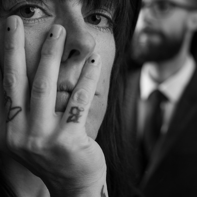 Kate Hall and Chris Bishop of the band, Love? Said the Commander