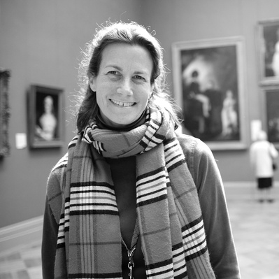 Alice Schwarz in the European Painting galleries at The Metropolitan Museum of Art